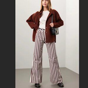 Free People Wrangler The Wanderer Striped Jeans